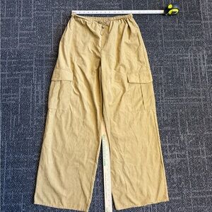 Pretty Little Thing Wideleg Cargo Drawstring Casual Trouser Pants Size 8
